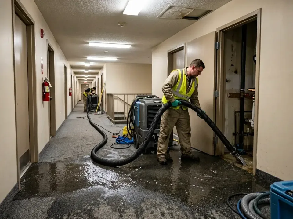 multi-unit-apartment-hallway-f-005 — frequently asked questions, Emergency Burst Pipe Water Extraction & Removal in West Elm…